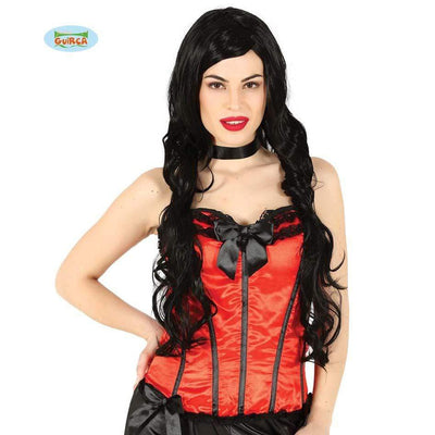 Perücke lang gelockt schwarz Guirca bei Deinparadies.ch