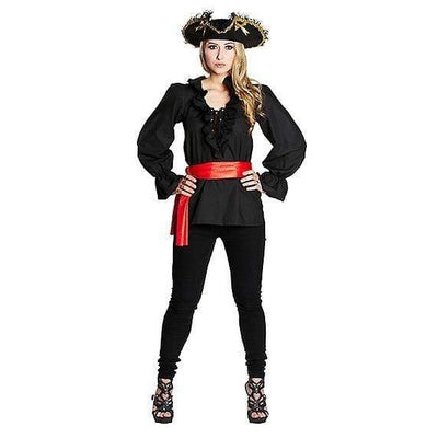 Piratenblouse schwarz Rubies bei Deinparadies.ch