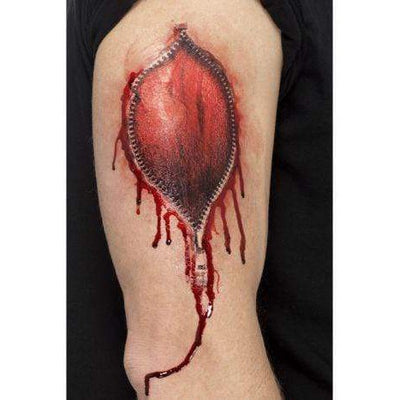 Reisverschluss Wunde Tattoo Smiffys bei Deinparadies.ch