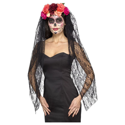 Schleier Day of the Dead Deluxe Smiffys bei Deinparadies.ch