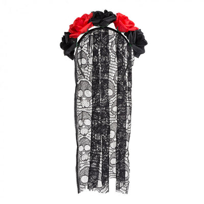 Schleier mit Blumenkranz | Tiara La Rosa Boland bei Deinparadies.ch