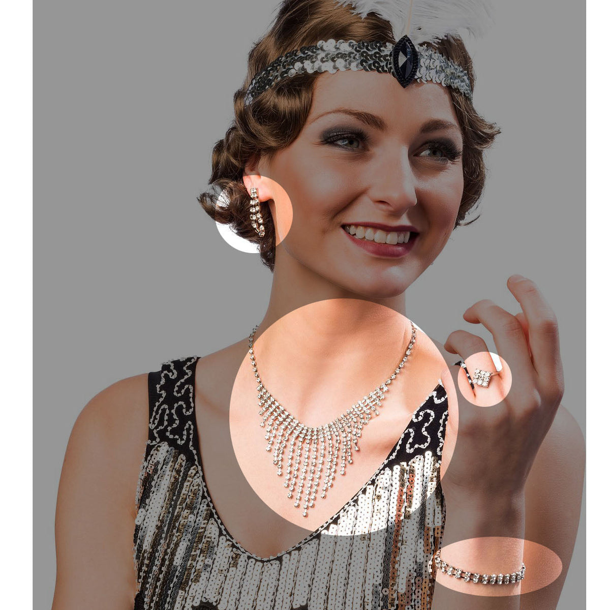 Schmuckset Charleston 20's | silber-Orlob-Deinparadies.ch