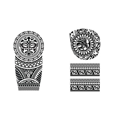 Schwarze Aufklebetattos | Henna Blumen-Guirca-Deinparadies.ch