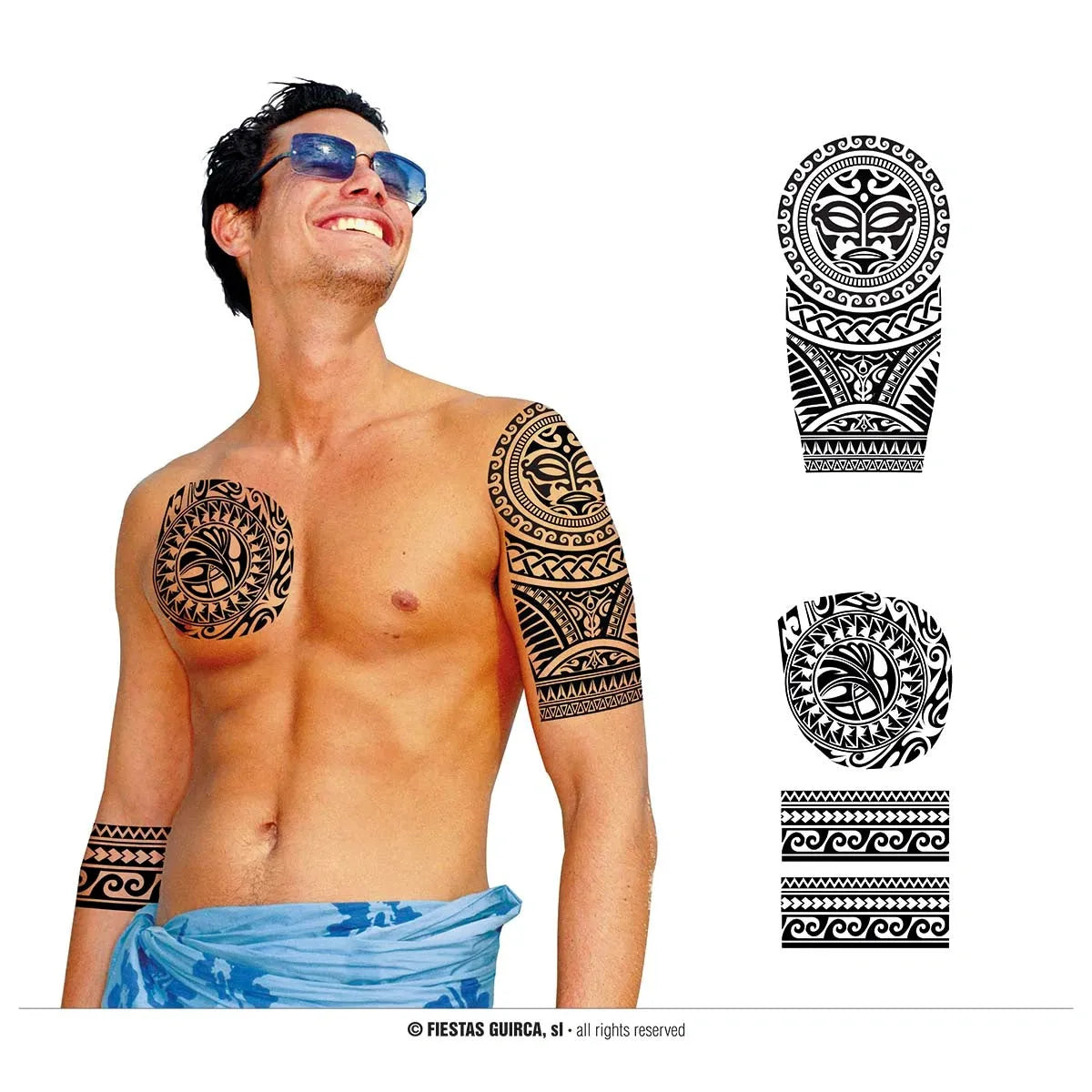 Schwarze Aufklebetattos | Henna Blumen-Guirca-Deinparadies.ch