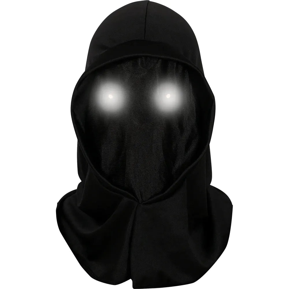 Schwarze Henkerhaube mit Leuchtaugen-Guirca-Deinparadies.ch
