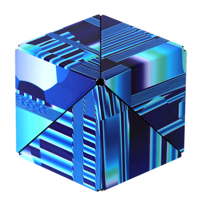 Shashibo Cube Blue Crystal | Laurence Gartel 2.0-Shashibo-Deinparadies.ch