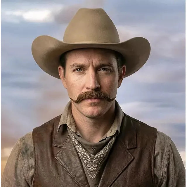 Sheriff Echthaar Schnurrbart | weiss-Metamorph-Deinparadies.ch