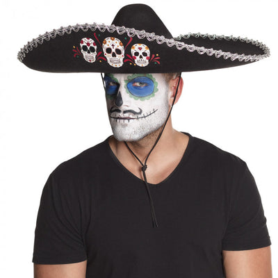 Sombrero Calavera mit Totenköpfen Boland bei Deinparadies.ch