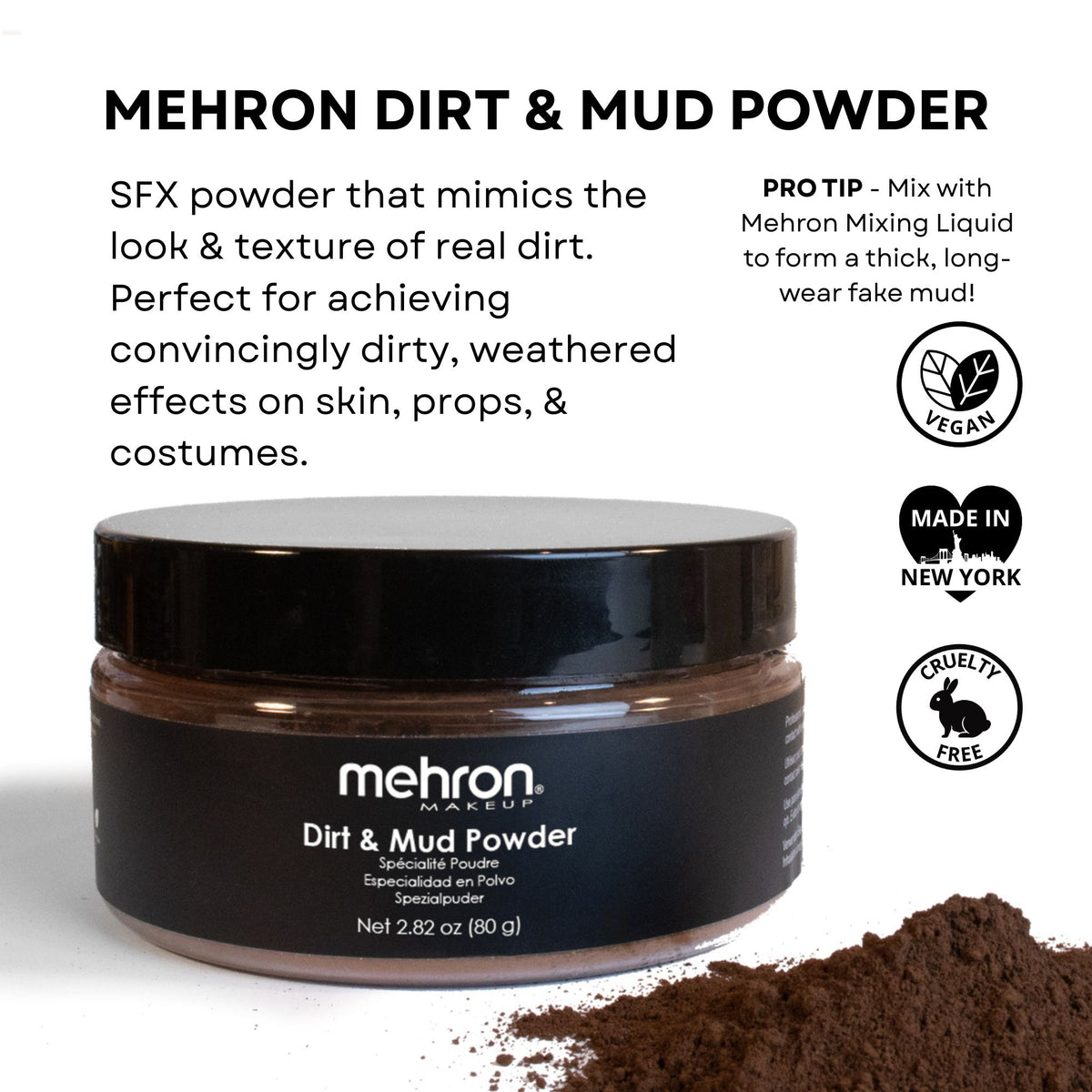 Spezialpuder Dirt & Mud Powder-Mehron-Deinparadies.ch