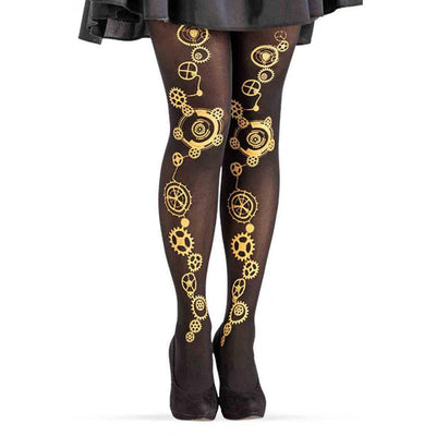 Steampunk-Strümpfe mit Zahnrädern-Carnival Toys-Deinparadies.ch