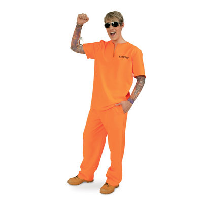 Sträflingsanzug Herren zweiteilig | orange Festartikel Müller bei Deinparadies.ch