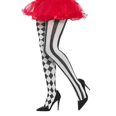 Strümpfe Harlekin schwarz/weiss Smiffys bei Deinparadies.ch