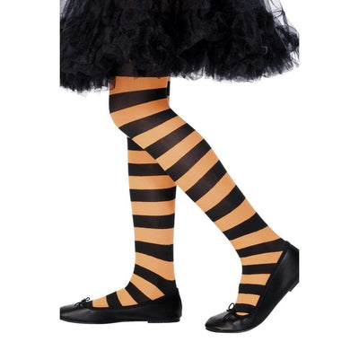 Strümpfe Tights orange/schwarz Smiffys bei Deinparadies.ch