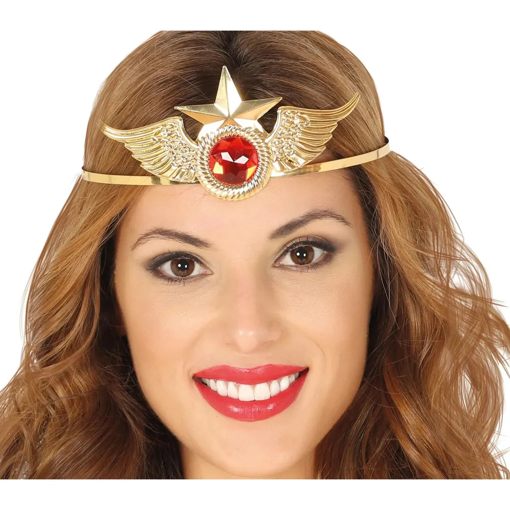 Superheldin Diadem aus Metall | gold-Guirca-Deinparadies.ch