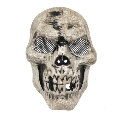 Totenkopf Maske modrig mit Augengitter Party Owl Supplies bei Deinparadies.ch