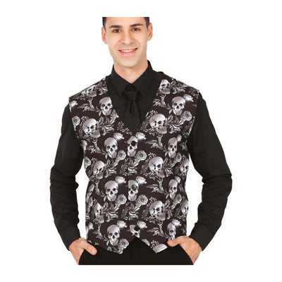 Totenkopf Weste | weiss/schwarz-Guirca-Deinparadies.ch