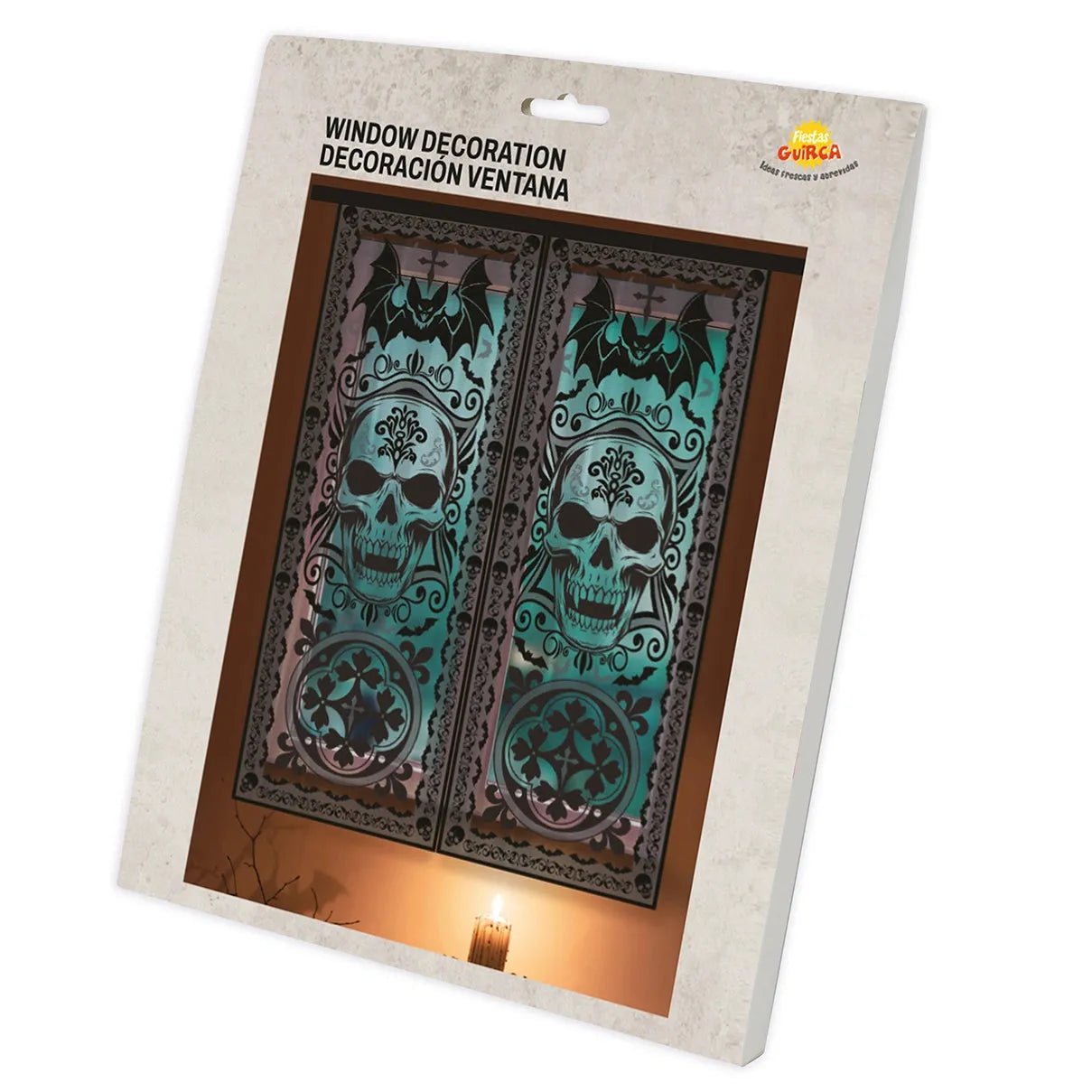 Totenkopf und Fledermaus Fensterdekoration-Guirca-Deinparadies.ch