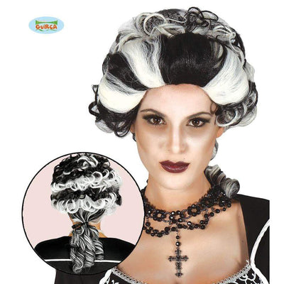 Vampirperücke schwarz-weiss Guirca bei Deinparadies.ch