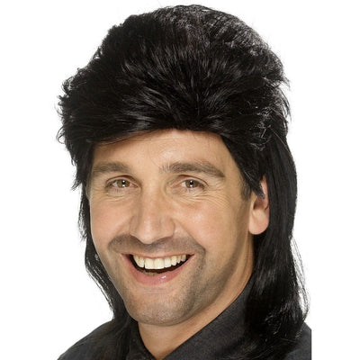 Vokuhila Perücke Mullet schwarz Smiffys bei Deinparadies.ch