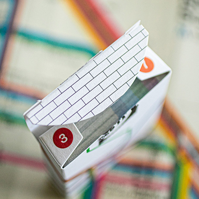 WHITE EDITION FULTON STREET MTA PLAYING CARDS (1972 VIGNELLI MAP EDITION)-FULTONS Playing Cards-Deinparadies.ch