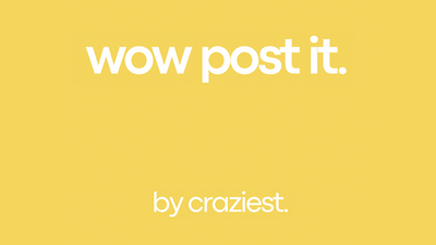 WOW Post-it | Craziest-Julio Montoro-Deinparadies.ch