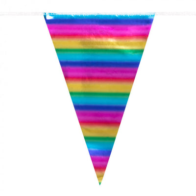 Wimpelkette Regenbogen glänzend Boland bei Deinparadies.ch