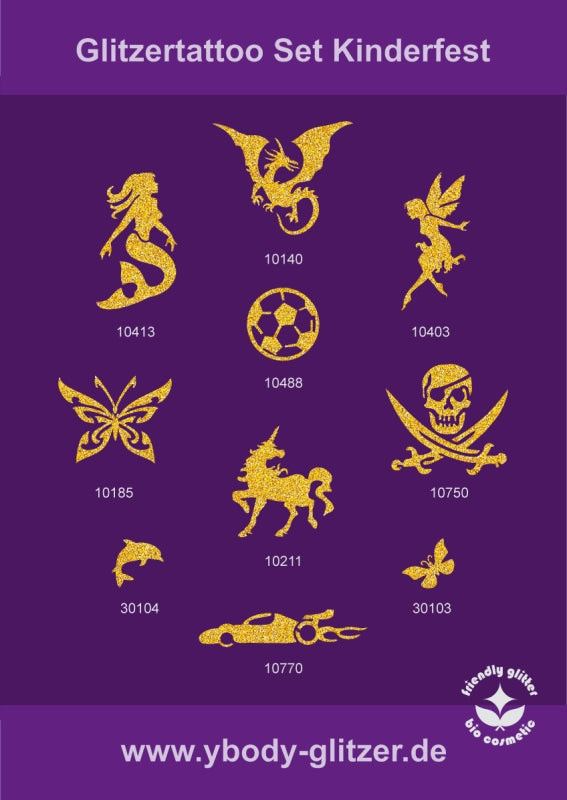 Ybody Glitzer Tattoo Set | Kinderfest