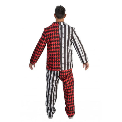 Zweifarbiges Jokerkostüm | rot/weiss-Chaks-Deinparadies.ch