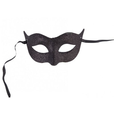 Schwarze Glitzermaske