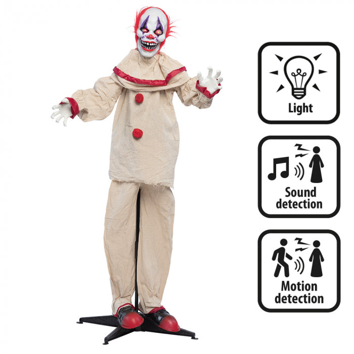 Böser Killerclown mit Animation | 180cm Boland bei Deinparadies.ch