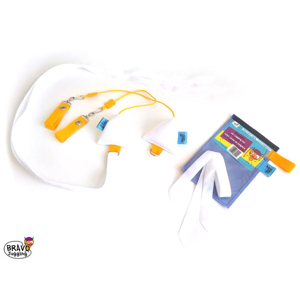 Ribbon Poi Bravo | UV weiss Bravo Juggling bei Deinparadies.ch