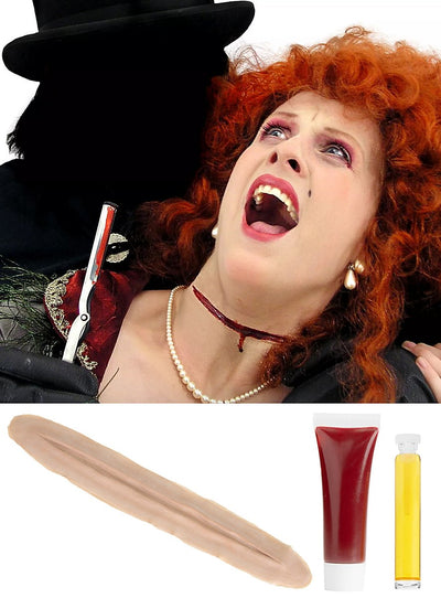 Kehlenschnitt Latexapplikation