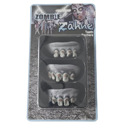 Zombiezähne Gebiss 3 Stk.