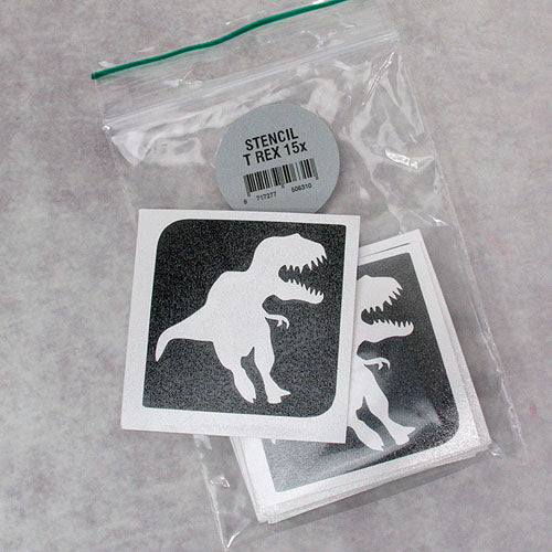 Glitter-Tattoo Schablone | 15x Dino