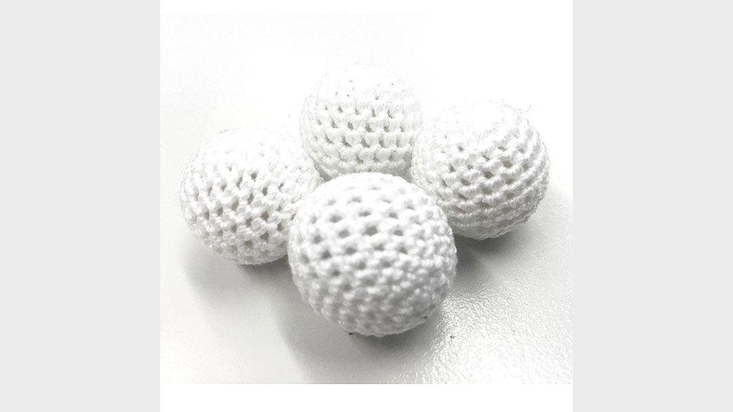 Bälle für Becherspiel (Flummi) 2.5cm - weiss - Magic Owl Supplies
