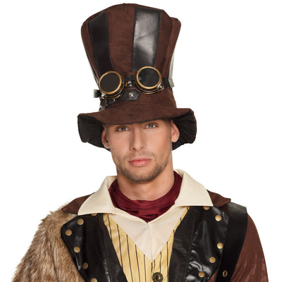 Zylinder Steampunk mit Brille Wilbers Kostüme bei Deinparadies.ch