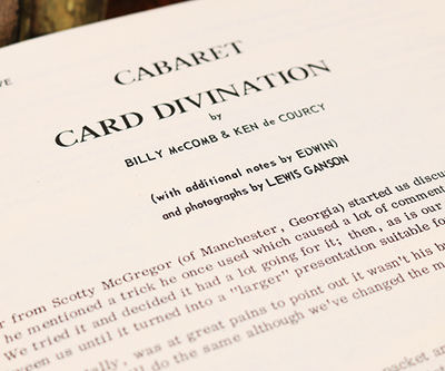 Cabaret Card Divination by Billy McComb and Ken de Courcy Ed Meredith bei Deinparadies.ch