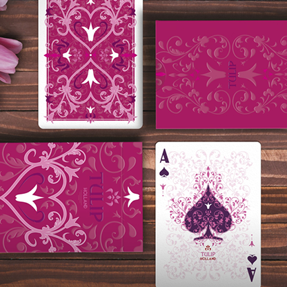 Pink Tulip Playing Cards Dutch Card House Company Deinparadies.ch bei Deinparadies.ch