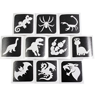 Glitter-Tattoo Set Grimas Dinosaurier | Ersatz-Schablonen-Grimas-Deinparadies.ch