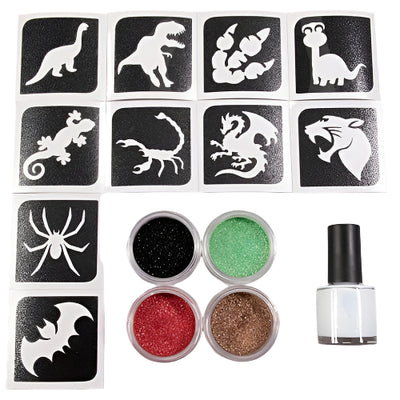 Glitter-Tattoo Set Grimas Dinosaurier | Ganzes Set-Grimas-Deinparadies.ch
