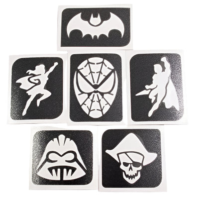 Glitter-Tattoo Set Grimas Hero | Ersatz-Schablonen-Grimas-Deinparadies.ch