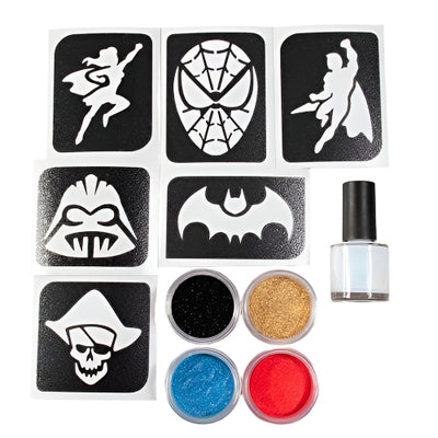 Glitter-Tattoo Set Grimas Hero | Ganzes Set-Grimas-Deinparadies.ch