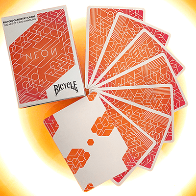 Orange Bump Neon Playing Cards Bicycle bei Deinparadies.ch