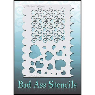Bad Ass Stencil corazones Bad Ass Stencils en Deinparadies.ch