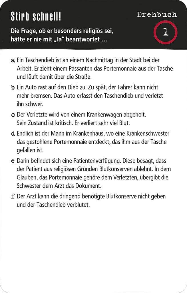 Black Stories - Das mörderische Drehbuch Moses bei Deinparadies.ch