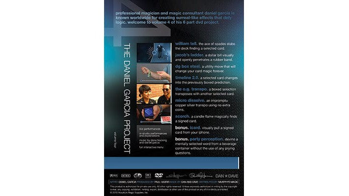 Paul Harris Presents Daniel Garcia Project Vol #4 by Daniel Garcia - Murphys