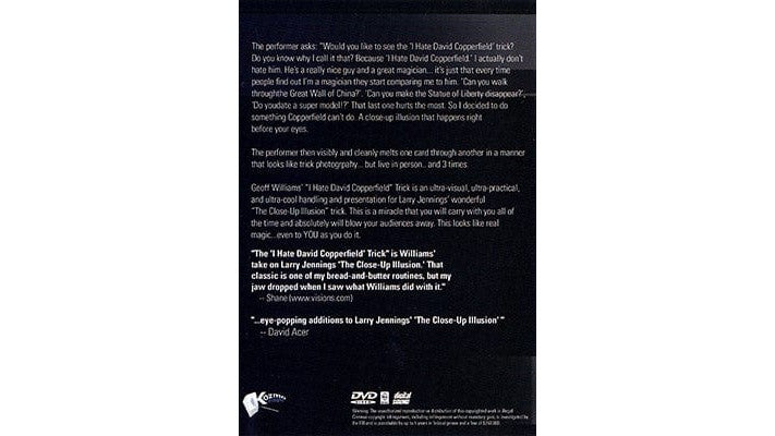 I Hate David Copperfield Trick by Geoff Williams Kozmomagic Inc. bei Deinparadies.ch