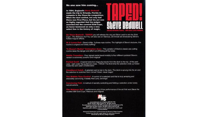 Taped! by Steve Bedwell Anubis Media Corporation bei Deinparadies.ch