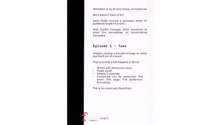 Explicit Footage: Tome by Sean Fields Sean Fields bei Deinparadies.ch