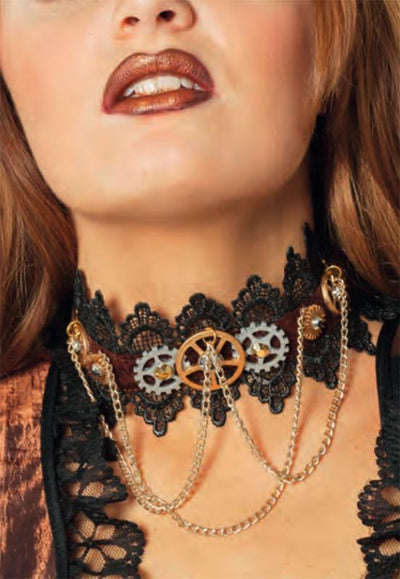 Kette Steampunk mit Getriebe Wilbers Kostüme bei Deinparadies.ch
